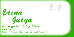 edina gulya business card